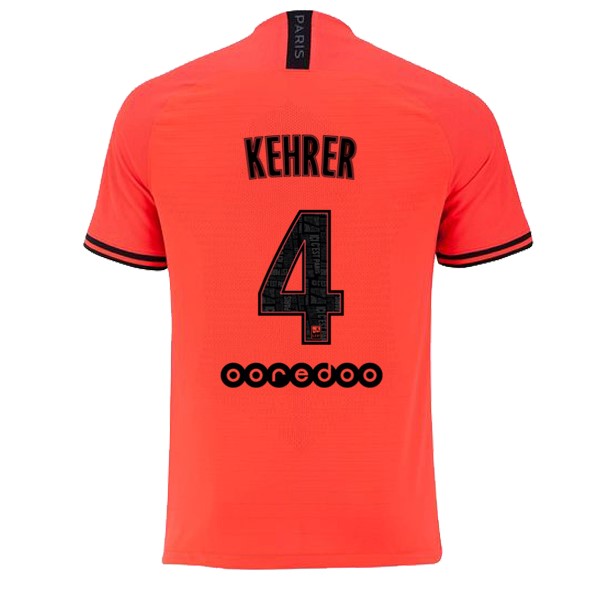 JORDAN Camiseta Paris Saint Germain NO.4 Kehrer Replica Segunda Ropa 2019/20 Naranja